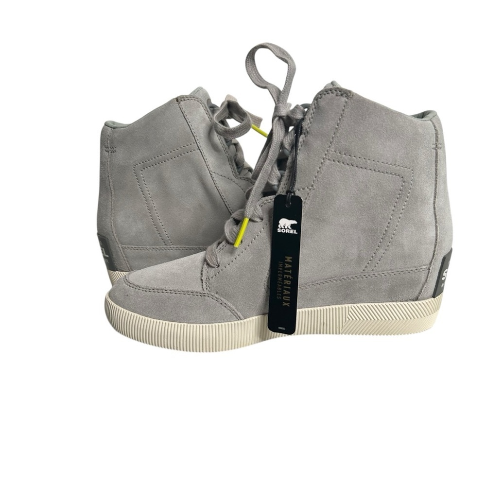 Sorel Out 'N About Wedge Gray Suede Boots NL4913-081 Dove/Quarry Women’s 6.5 - Picture 9 of 10